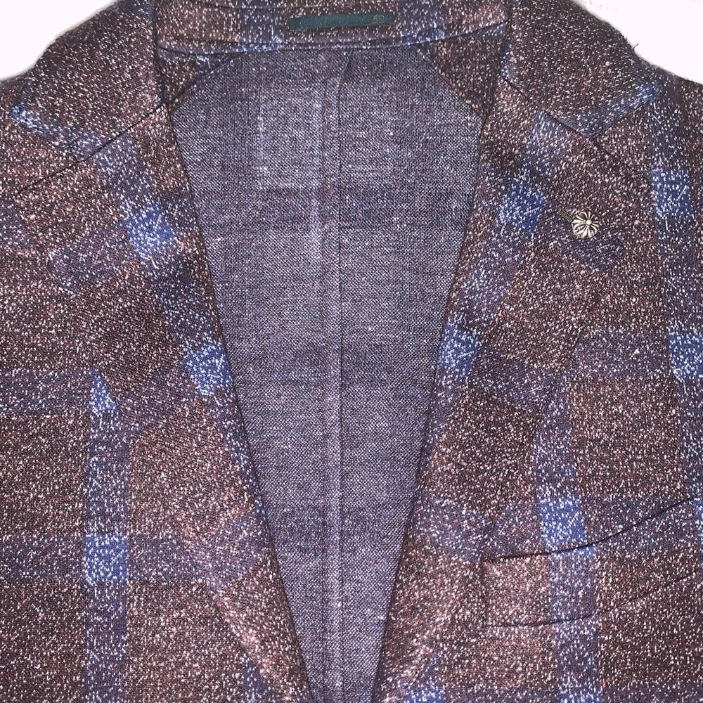 Paul Taylor sports Coat EUR 52R US 42R blue/Brown - Picture 3 of 8